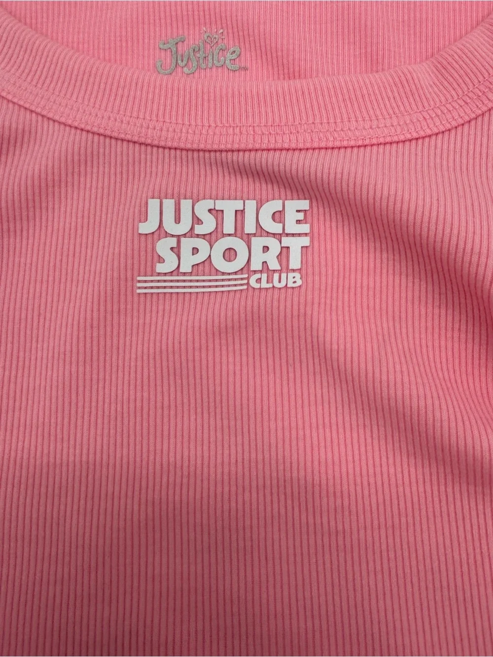Girls Justice Pink Tank and Lavender Ruched Side Tee Set Size S (7/8)
